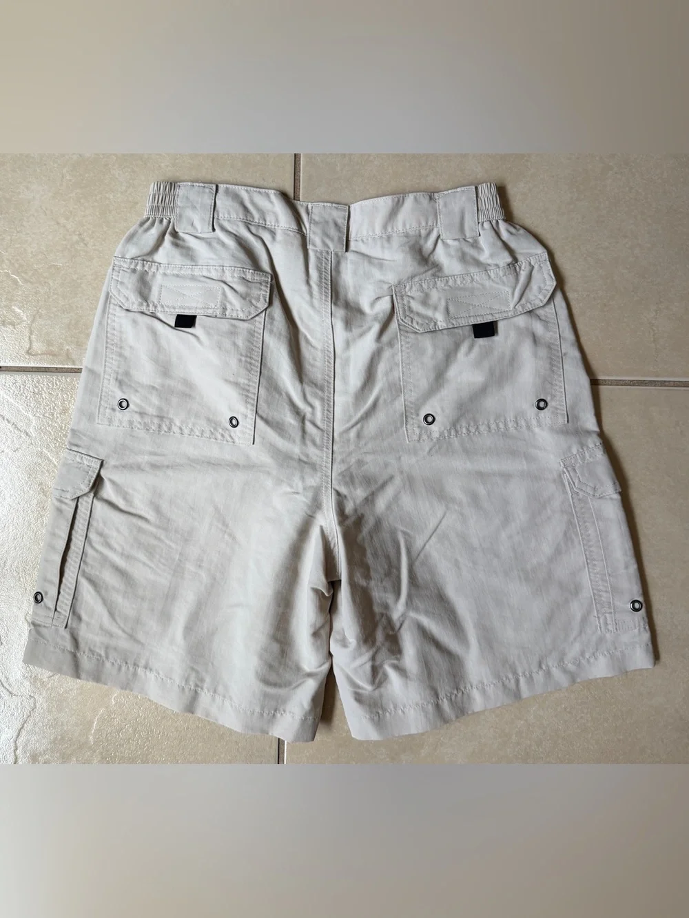 Bimini Bay Outfitters Light Khaki Nylon Cargo Shorts - Men's Size 32